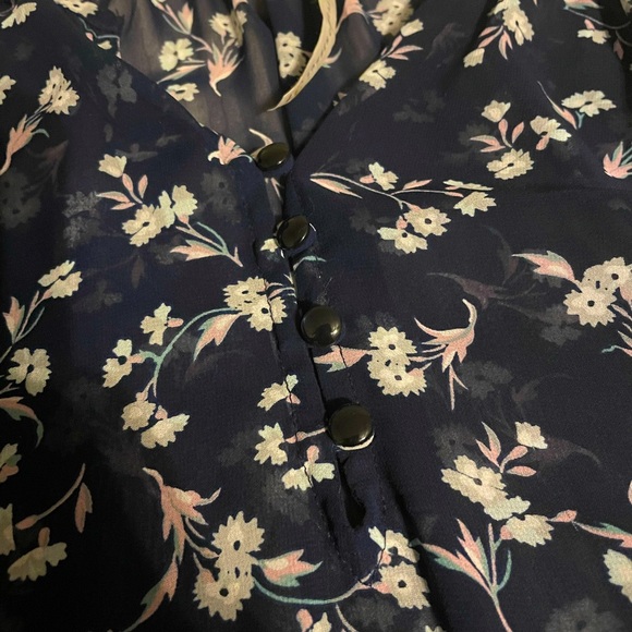 Lauren Conrad Navy Blue Blouse - Picture 2 of 3